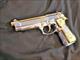 GORGEOUS Beretta 92 Custom 24k gold and bright stainless Versace grips
