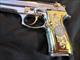 GORGEOUS Beretta 92 Custom 24k gold and bright stainless Versace grips