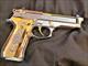 GORGEOUS Beretta 92 Custom 24k gold and bright stainless Versace grips