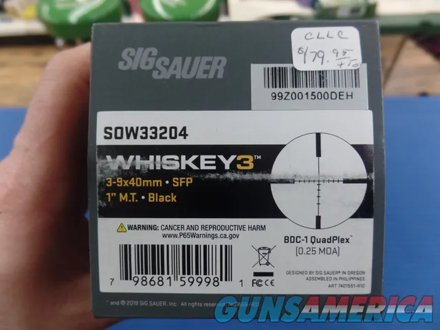 Sig Sauer Whiskey3 3-9X40 SFP