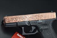 CUSTOM GLOCK 19X WITH COPPER-PLATED DEEP LASER ENGRAVED SLIDE Img-2