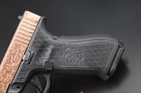 CUSTOM GLOCK 19X WITH COPPER-PLATED DEEP LASER ENGRAVED SLIDE Img-3