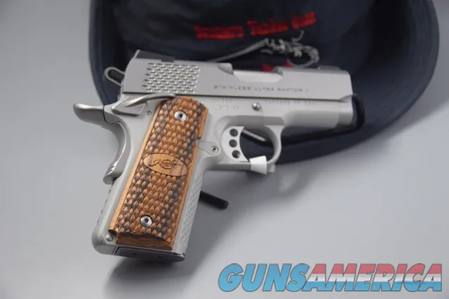 KIMBER 1911 STAINLESS ULTRA RAPTOR 3-INCH COMPACT .45 ACP PUSTOL WITH NIGHTS SIGHTS Img-3