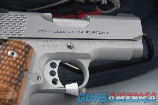 KIMBER 1911 STAINLESS ULTRA RAPTOR 3-INCH COMPACT .45 ACP PUSTOL WITH NIGHTS SIGHTS Img-4