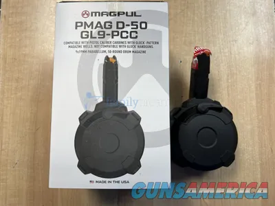 Magpul Magazine PMAG D-50 Drum for Glock 50rd 9mm MAG1137-BLK
