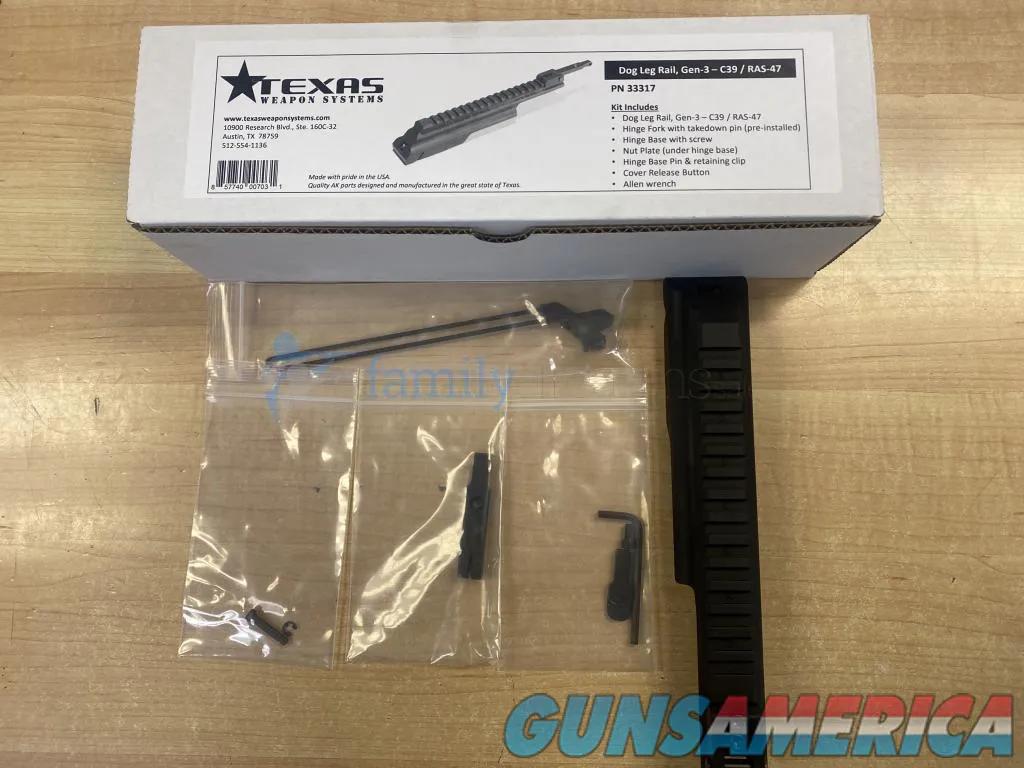TWS Dog Leg Dust Cover Rail - Gen 3 - C39 - TWS33317