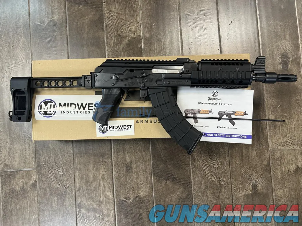 ZASTAVA ZPAP92 Midwest quad rail, TWS Top rail, Midwest Side folding brace