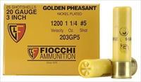 Fiocchi Golden Pheasant Ammunition 20 Gauge (250 Shotshells)