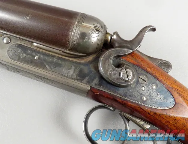 Antique 10 Gauge Parker Hammer Shotgun with Damascus Barrels VERY NICE Img-21