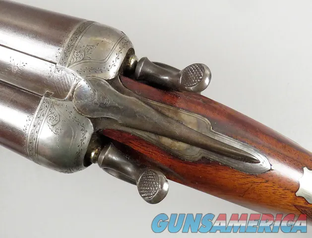 Antique 10 Gauge Parker Hammer Shotgun with Damascus Barrels VERY NICE Img-34