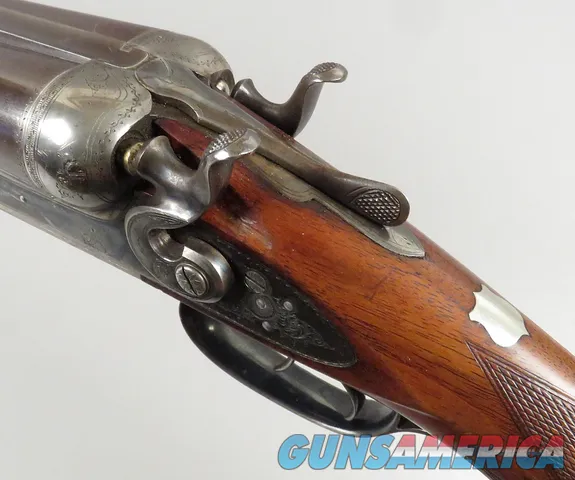 Antique 10 Gauge Parker Hammer Shotgun with Damascus Barrels VERY NICE Img-59