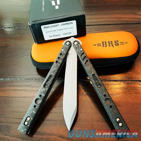 BRS Replicant blade runner systems Carbon Fiber Bali song butterfly knife 
