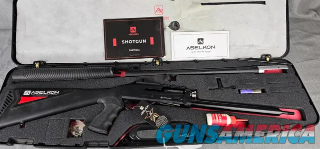 Aselkon IT1 12GA Tactical Pistol Grip Semi-Auto Shotgun Pro Case (missing part)