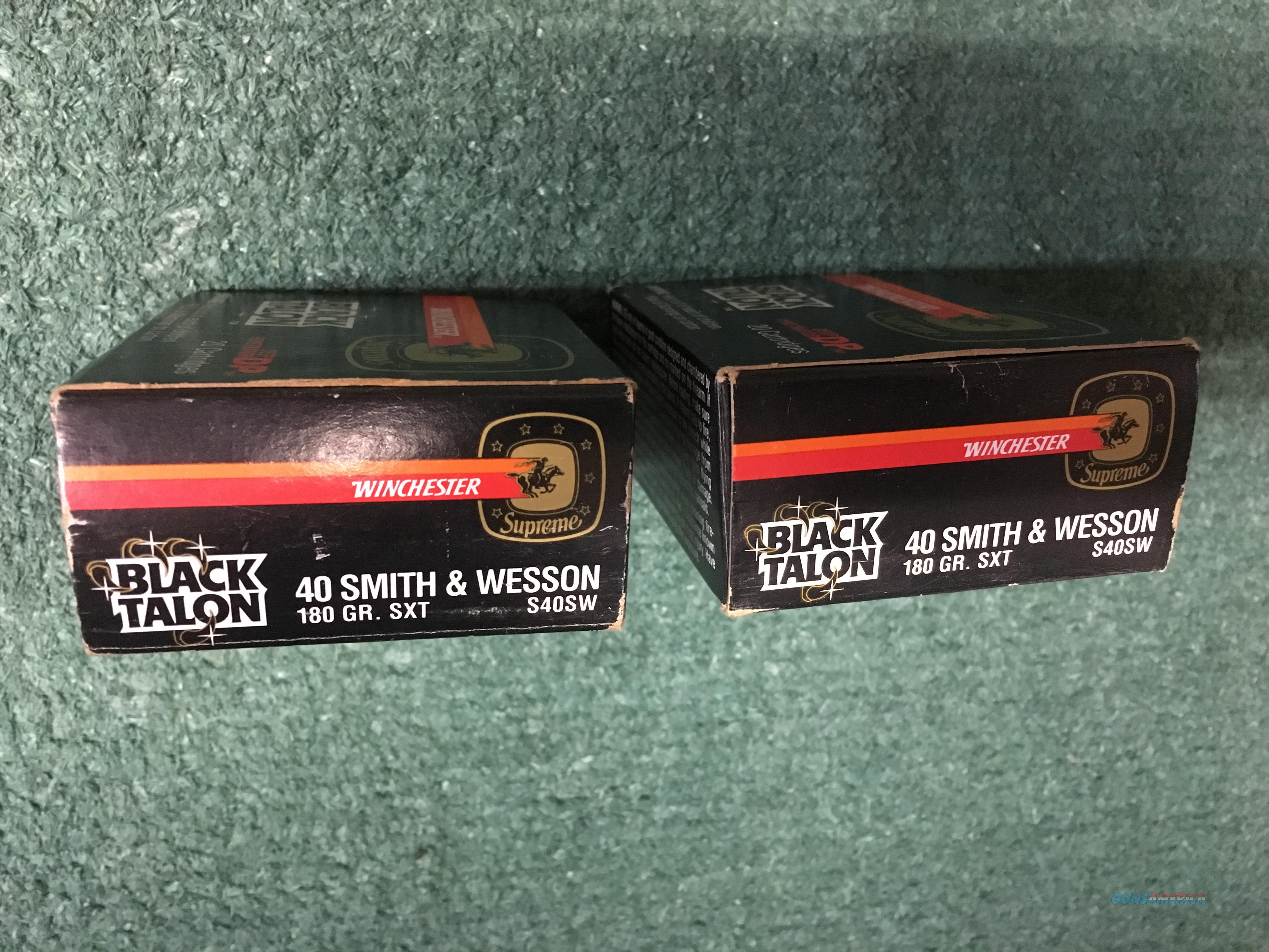 Winchester Black Talon .40 S&W 180 ... for sale at Gunsamerica.com ...