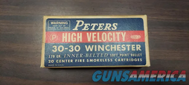 Vintage Peters .30-30 Win Ammo Box (20 Ct.)