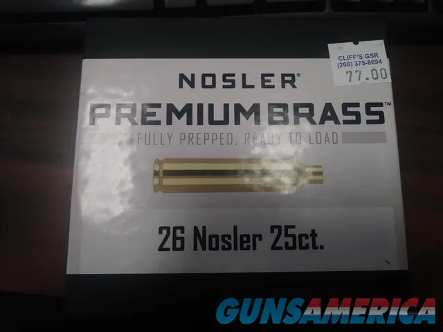 Nosler Premium Brass, .26 Nosler
