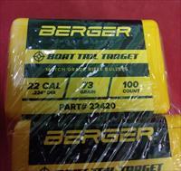 Berger Boat Tail Target Bullets, .22 Cal, NOT CARTRIDGES