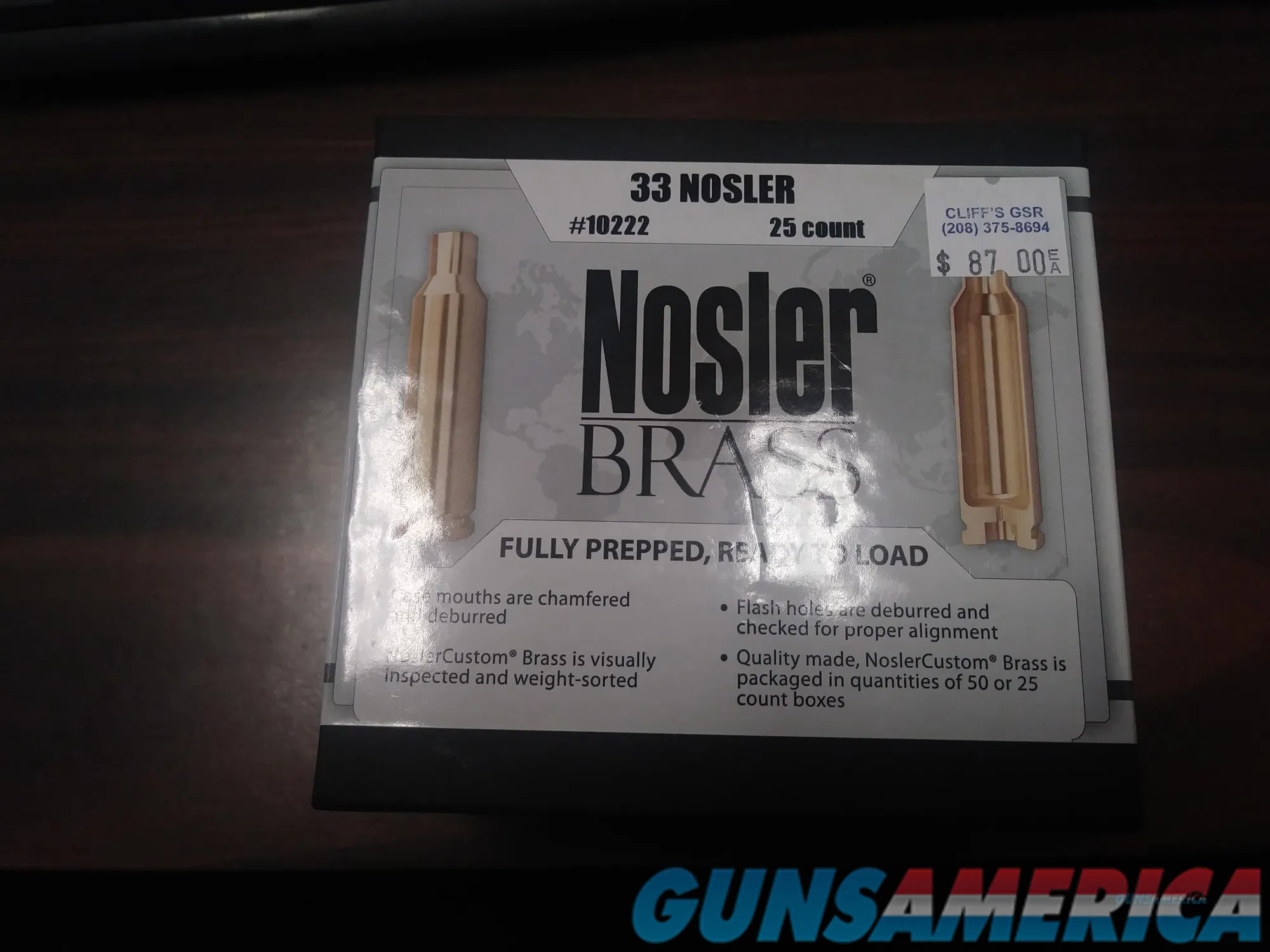 Nosler Brass, .33 Nosler