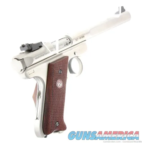 Ruger Mark III Checkered Brown Laminate with Thumbrest Grip 22 LR 10112