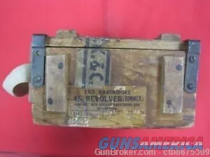 Canadian Colt WWII Wooden Ammo Box with Tin  Img-1