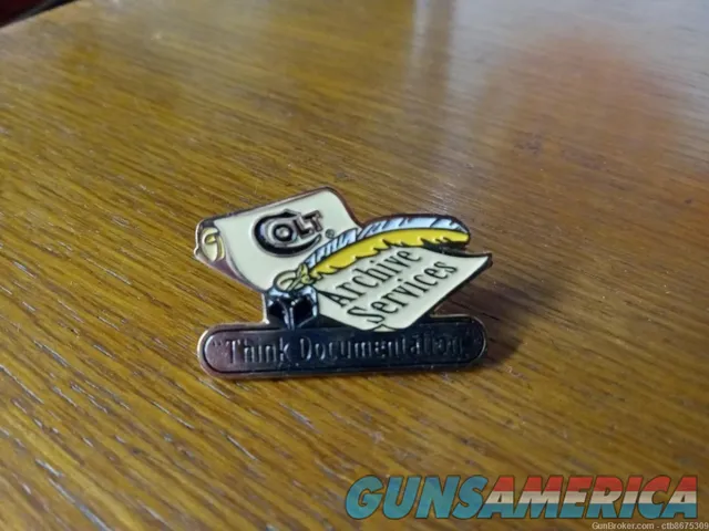 Colt Firearms "Archive Services Think Documentation" Pin
