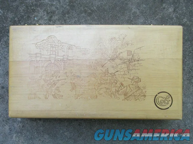 Colt .22 Frontier Scout Alamo Commemorative Wood Pistol Case