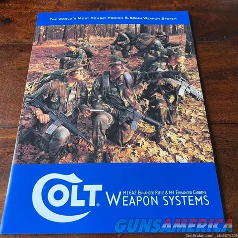Colt Firearms M16A2 Tri Fold Show Brochure New Old Stock