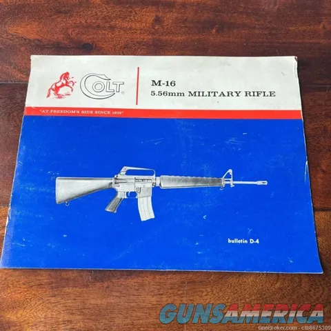  Colt M16 Brochure 5.56 Military Rifle Bulletin D-4 Img-1