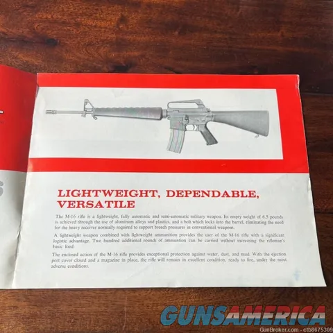  Colt M16 Brochure 5.56 Military Rifle Bulletin D-4 Img-6
