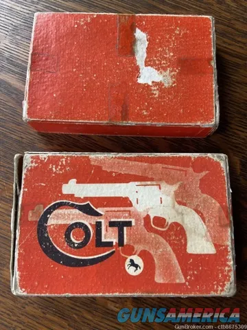 Colt Junior .25 Caliber Gun Box Paperwork Empty 2-pc Box