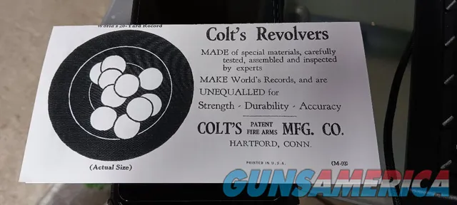 Colt Special Instruction Insert Reproduction Img-2