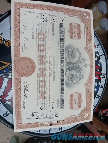 1964 Chicago Rock Island and Pacific Railroad Company Stock Certificate Img-1