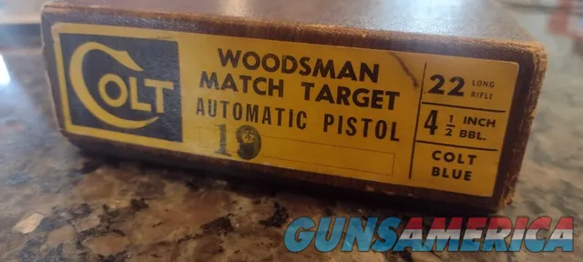 Colt Woodsman .22 Match Target Box OEM Automatic Pistol Img-4