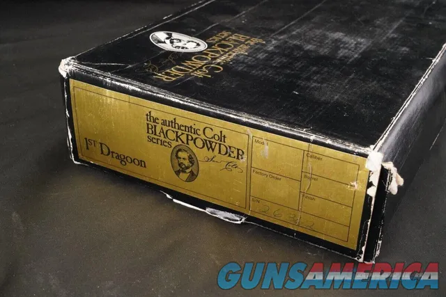 Colt 1st Dragoon Black Powder Revolver Black Factory Pistol Box & Instructions