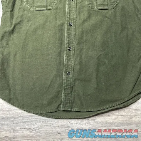 Filson Moleskin Chamois Seattle Shirt Green Mens Size Large Img-2