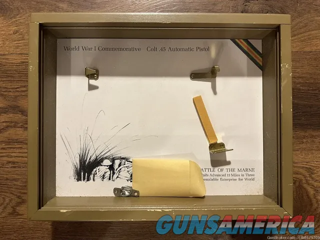 World War I Commemorative Colt .45 Automatic Pistol Display Case. 2nd Batt Img-1