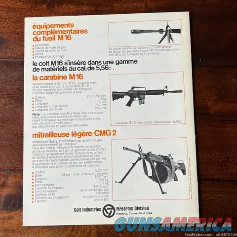 Colt Rifle Brochure in French Tri Fold Img-5