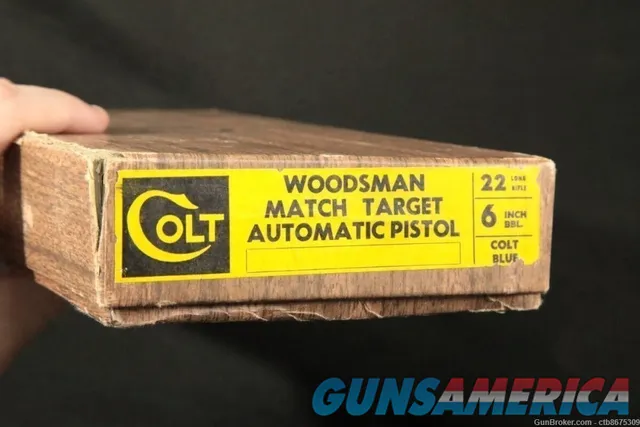 Colt Woodsman Match Automatic .22 6" Barrel & Factory Gun Pistol Box