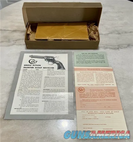Colt Frontier Scout Revolver Kraft Shipping Box Single Action Army SAA Img-1