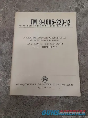 M14 Operator and Organizational Maintenance Manual 1963 U.S. Army Img-1