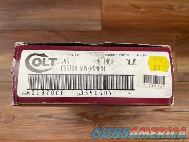 Colt Custom Government Genuine Factory Box with Paperwork Img-1