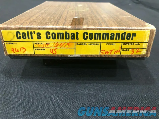 Colt Commander .45 Pistol Box w Original Warranty Card