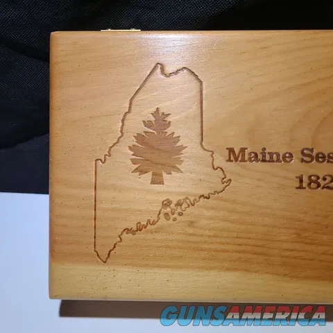 COLT PRESENTATION CASE MAINE SESQUICENTENNIAL WOOD BOX Img-3