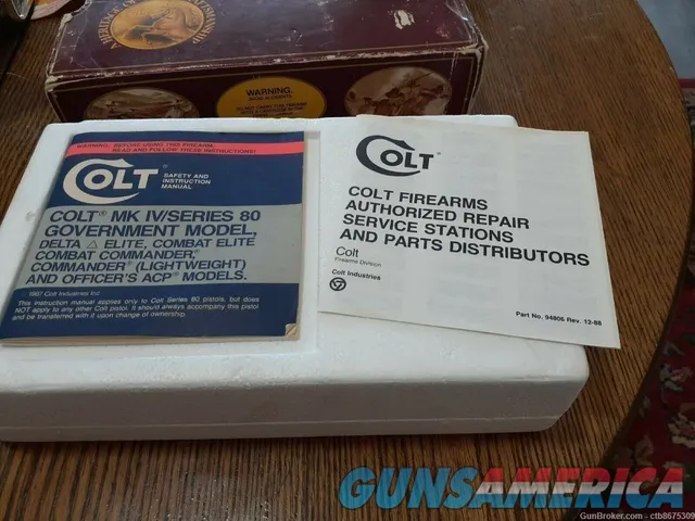 Colt Officers Model Mark IV Original Box & Manual Img-6
