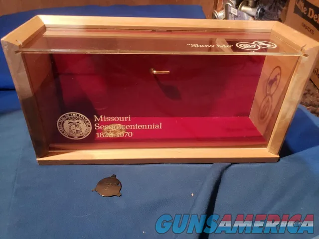 Colt Revolver Display Case 1970 Missouri Sesquicentennial Hand Gun Box 22 45
