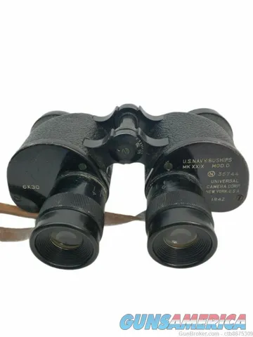 1942 US Navy Buships Mod 0 Binoculars WWII 6x30 W/ Case #35744 Universal Ca Img-8