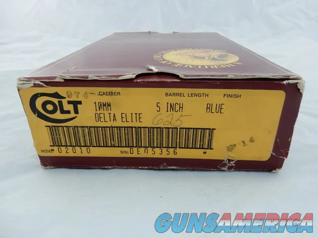 Colt 1911 Delta Elite 10mm Original Box & Insert