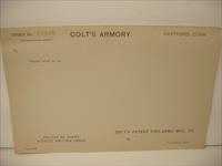 Colt Patent Firearms Unused Order Docume
