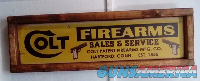 Colt Firearms Sign Nice Reproduction