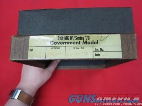 Colt MK IV Government Model Original Box